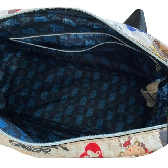 Harajuku Lovers Graffiti Purse/Handbag with Black Canvas Straps/Handles - Picture 5 of 13